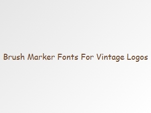 Brush Marker Fonts for Vintage Logo Design