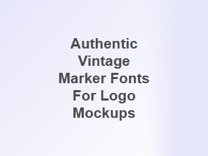 Authentic Vintage Marker Fonts for Logo Mockups